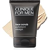 Clinique For Men Exfoliating + Cleansing Face Scrub With Salicylic Acid With Silica | Gentle For Daily Use | Preps For Shaving | For All Skin Types, 3.4 Fl Oz