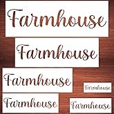 Large Farmhouse Stencils for Painting - 6 Pack Farmhouse Stencil Templates for Painting on Wood, Reusable Letter Stencils for