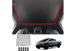 Terapaton 2024 2025 Upgraded Tesla Cybertruck Sunshade – UV-Blocking Glass Roof Cover, No Gaps Design, Foldable Heat Insulation & Privacy Protection with Storage Bag – Must-Have Accessory