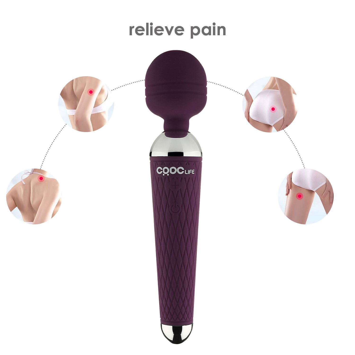 Rechargeable Massager with 16 Powerful Speeds, CRDC Life Portable Therapy Body Massager for Muscle Aches and Sports Recovery