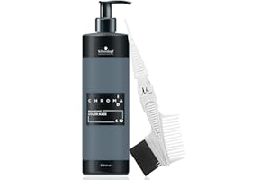 Chroma ID Bonding Color Mask 6-12 Dark Blonde Cendre Ash 16.9oz and M Hair Designs Tint Brush/Comb (Bundle 2 items)