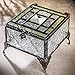 J Devlin Glass Art Box 354 Series Stained Glass Decorative Glass Box - Available in Sage Green or Pale Rose (Sage Green)