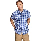 Eddie Bauer Mens Pack It Tech Seersucker Short-Sleeve Shirt
