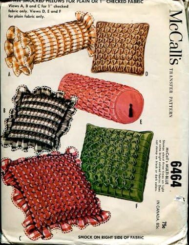 Amazon Com Mccall S 6464 Smocked Gingham Honey Comb Pillows