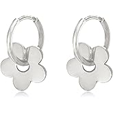 Flower Hoop Earrings for Women