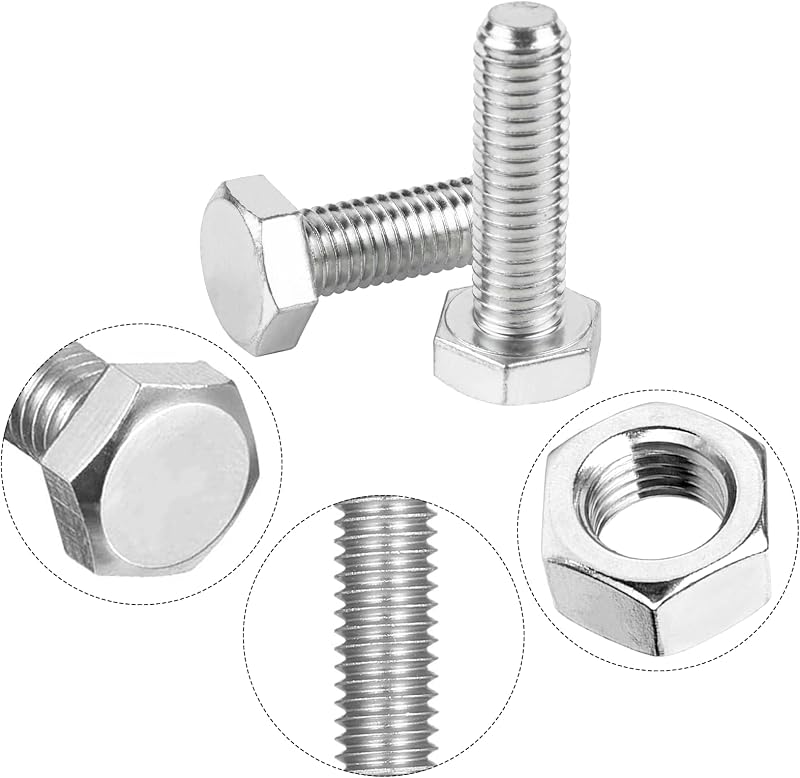 50 Sätze Sechskantschrauben M6x16 mm Edelstahl Schrauben M6
