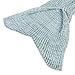 ONEPACK Mermaid Tail Crochet Blanket,Handmade Mermaid Blanket for adult,Super Soft Comfortable for All Seasons Sleeping Reading Watching Working Sofa Camping Blankets(Adult,73