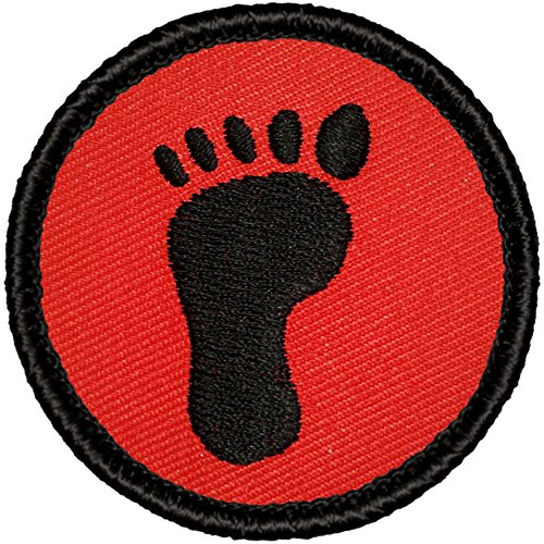 Retro Red & Black Footprint