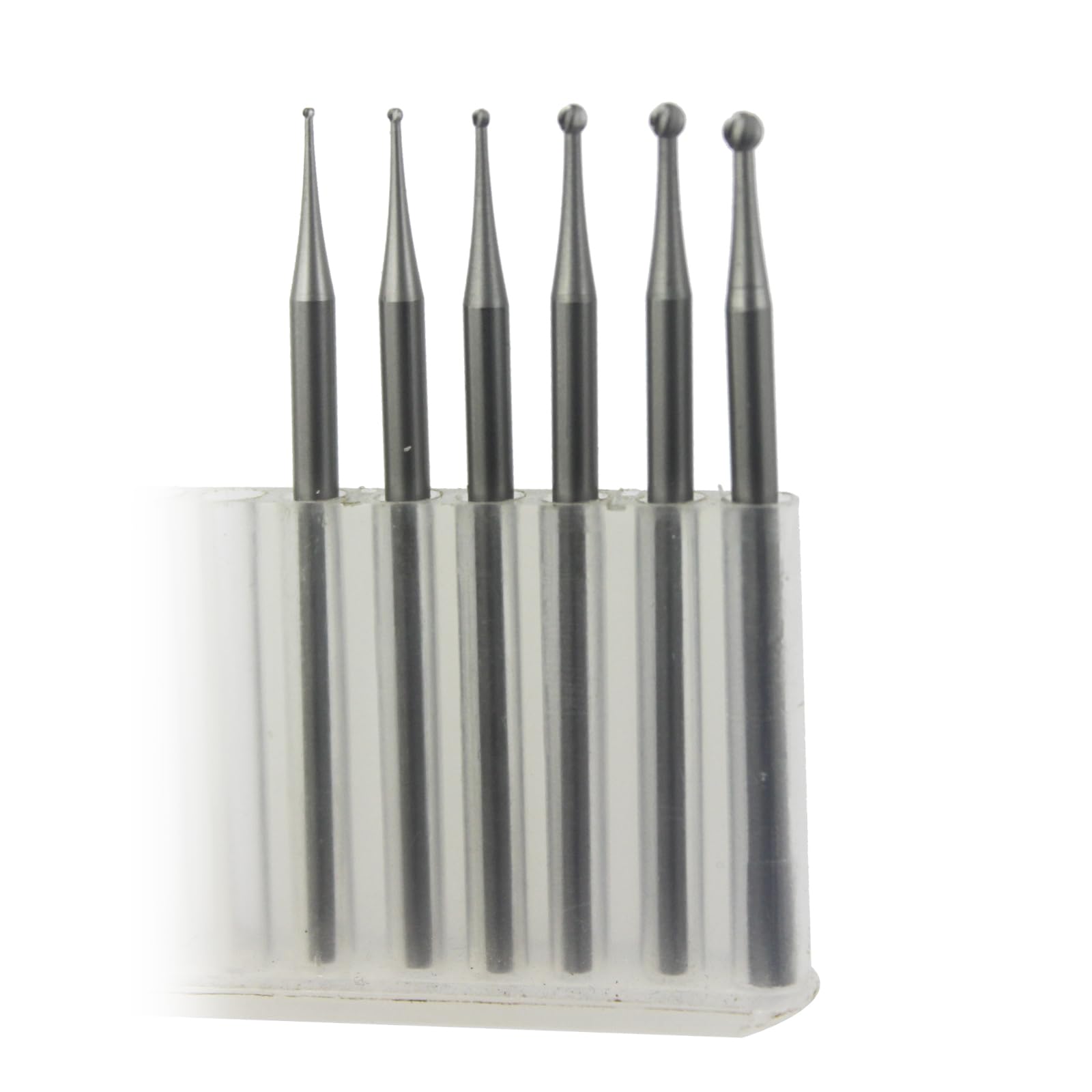 Photo 1 of ??? ?? 6 Pcs Round Ball Burr - 3/32'' Shank Sphere Shape Jewelry Setting Ball Burs for Lapidary Making 006-020