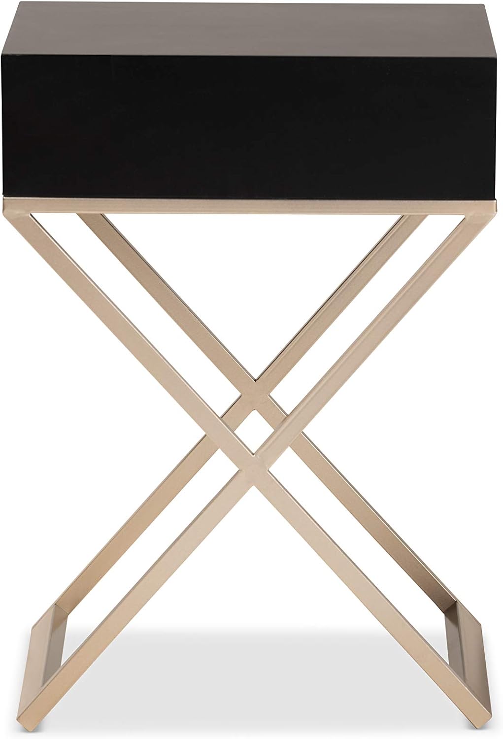 Baxton Studio Nightstands, Black/Brass/Gold: Kitchen & Dining