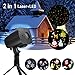 2 in 1 Holiday Decoration LED Projector Light, Outdoor Landscape Rotating Spotlight, Christmas Projector Light with 4 LED Switchable Patterns for Birthday Party/Dancing/Wedding
