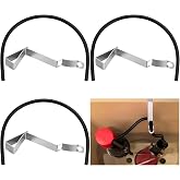 Pushglossy 3 Pack Toilet Hose 15" 5/8mm and Clamp Replacement Kit, Black | Toilet Tank Replacement Kit, Flexible Overflow Hose, Connects Fill Valve to Overflow, Refill Tube with Secure Clip