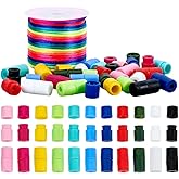 PH PandaHall 11 Colors 22pcs Lanyard Breakaway Clasps 20mm Bead Barrel Connector Safety Buckle Closure Clasp with 2mm x 10.9 Yards Colourful String Cord for Bracelet Jewellery Making DIY Crafts