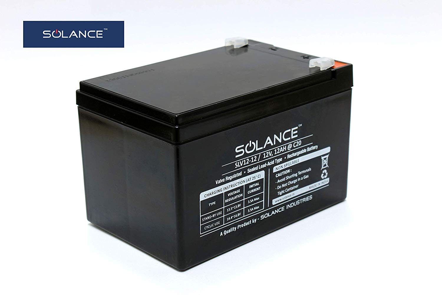 Solance 12V 12Ah SMF UPSEmergency Battery Amazon.in Electronics