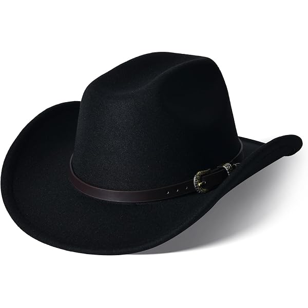Women & Men Felt Western Cowboy Hat Classic Roll Up Brim  display picture 3