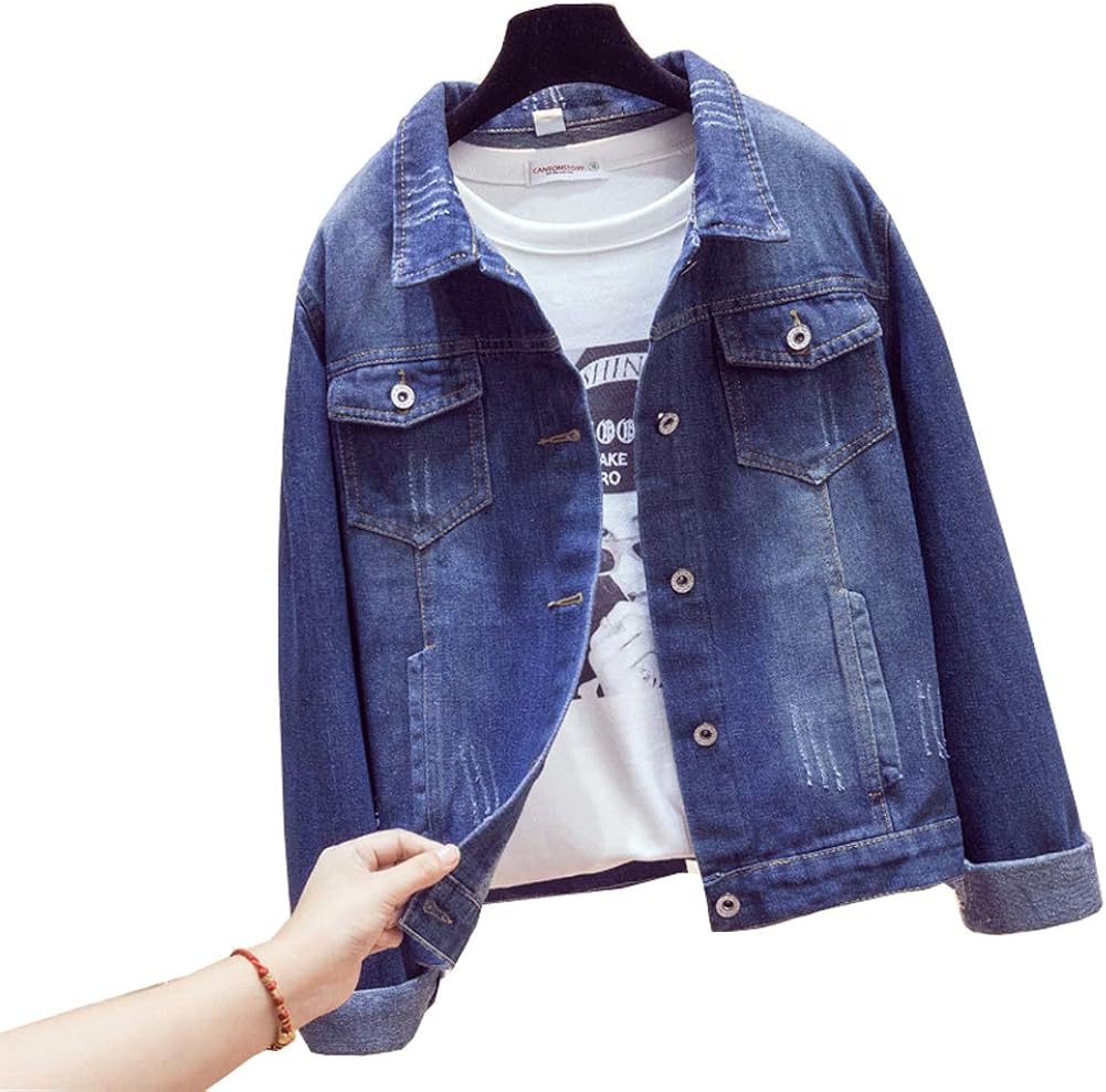 jean jacket with sleeve fabric