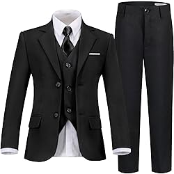Laimi Duo Boys Suits Toddler Kids Black Suit for