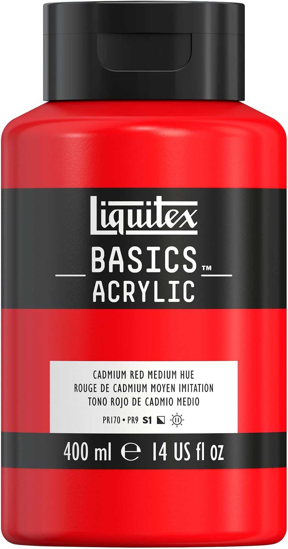 Liquitex Basics Cadmium Red Medium Hue Acrylic Paint 400 ml Bottle