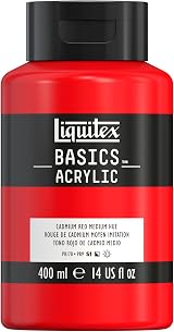 Liquitex Basics Cadmium Red Medium Hue Acrylic Paint 400 ml Bottle