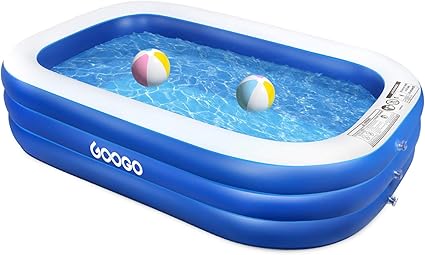 piscina inflable de la familia de googo 87 4 x 57 9 x 19 7 in piscina inflable tamano completo para ninos adultos piscina de facil instalacion