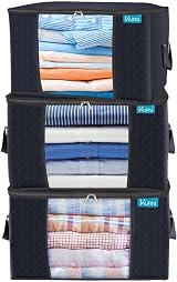 KURNI Storage Bags Clothes Organizer 6 Pack Large 90L 3 Sided Zipper view 8
