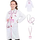 ANPHILE Vet Costume for Kids, Kids Veterinarian Costume, Toddler Doctor Vet Play Set, Career Day Costumes for Girls