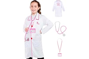 ANPHILE Veterinarian Costume for Kids, Kids Veterinarian Costume Play Set, Career Day Dress Up Costume for Girls
