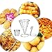 HoststyleZ French Fries Holder, Stainless Steel Party Platter, Serving Trays for parties Cone Fries Popcorn Vegetables Fruit with Double Sauce Dishes