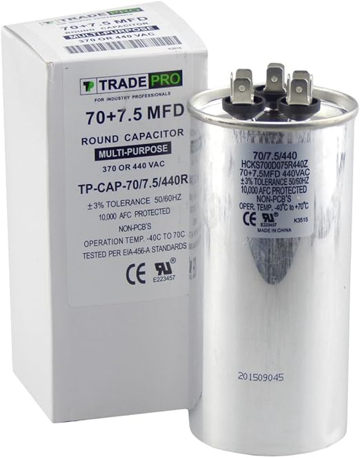 Carrier TPCAP45/7.5/440R Dual Run Capacitor