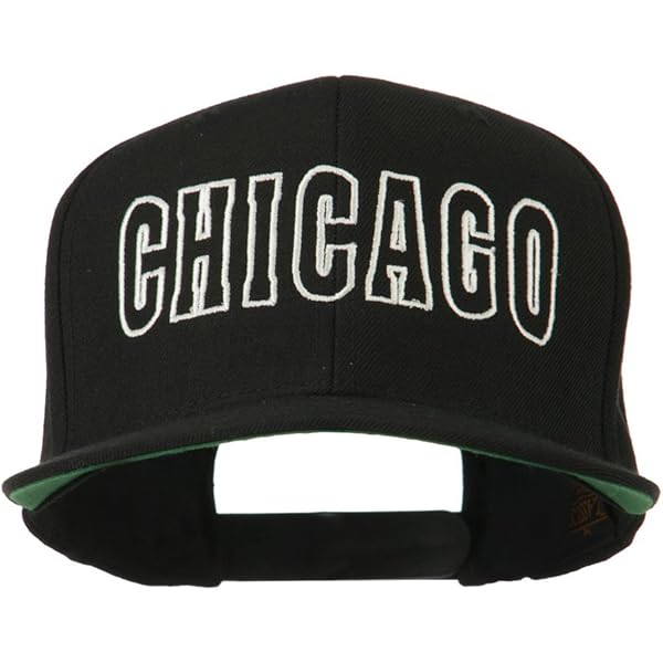 Old English E Embroidered Flat Bill Cap - Black OSFM at
