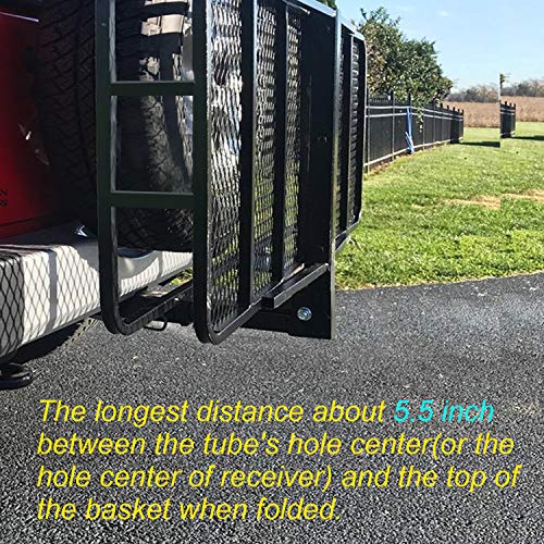 CAR DRESS Hitch Cargo Carrier 47.5"(L) x 60"(W) x 9"(H) Luggage Rack 500 lbs Capacity Fits 2" Receiver with Hitch Tightener Black - Thumbnail 3