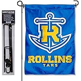 Rollins College Tars Garden Flag with Pole Stand Holder