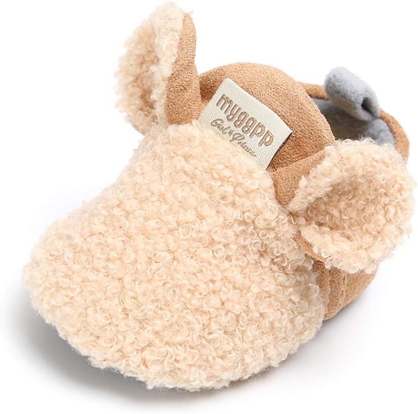 Infant Baby Boys Girls Cute Cartoon Slippers Warm Cotton Socks Anti Slip Soft Sole House Moccasins Newborn First Crib Shoes