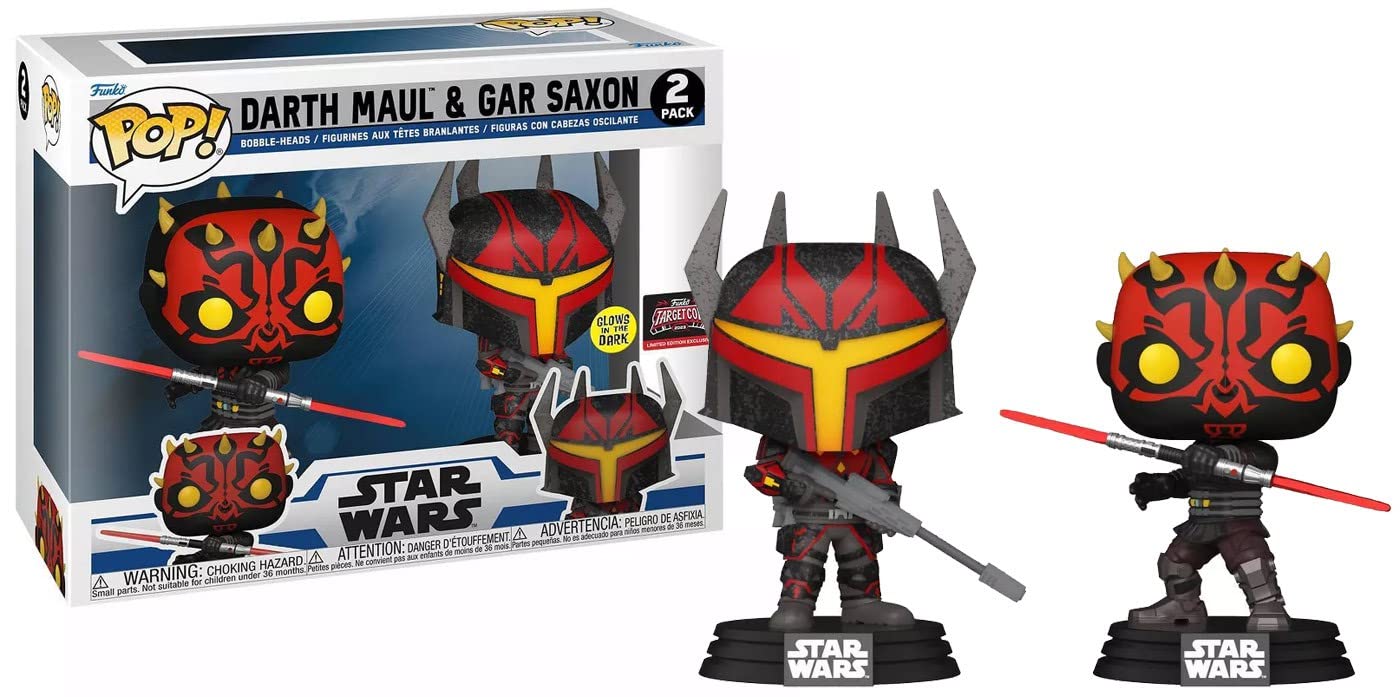 Funko POP Darth Maul & GAR Saxon Glow Dark 2 Pack