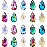 PH PandaHall Pandhall 100Pcs Crystal Teardrop Glass Beads Faceted Teardrop Beads Tear Drop Hanging Pendants for Women Necklace Bracelet Earring Jewelry Making