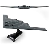 Postage Stamp USAF B-2 Spirit Stealth Bomber Die-Cast Model &ndash; 1:280 Scale Long-Range Strategic Aircraft Replica with Display Stand, Highly Detailed, 3&rdquo; L x 7.4&rdquo; Wingspan, Adult Collectible Ages 14+