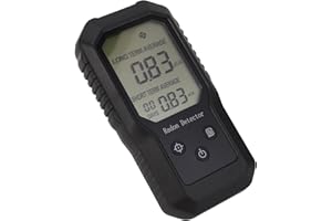 TIKATARER Digital Radon Detector, Easy to Use Tester Sensor Portable Radon Gas Tester with Protective Lid for Home Long & Sho