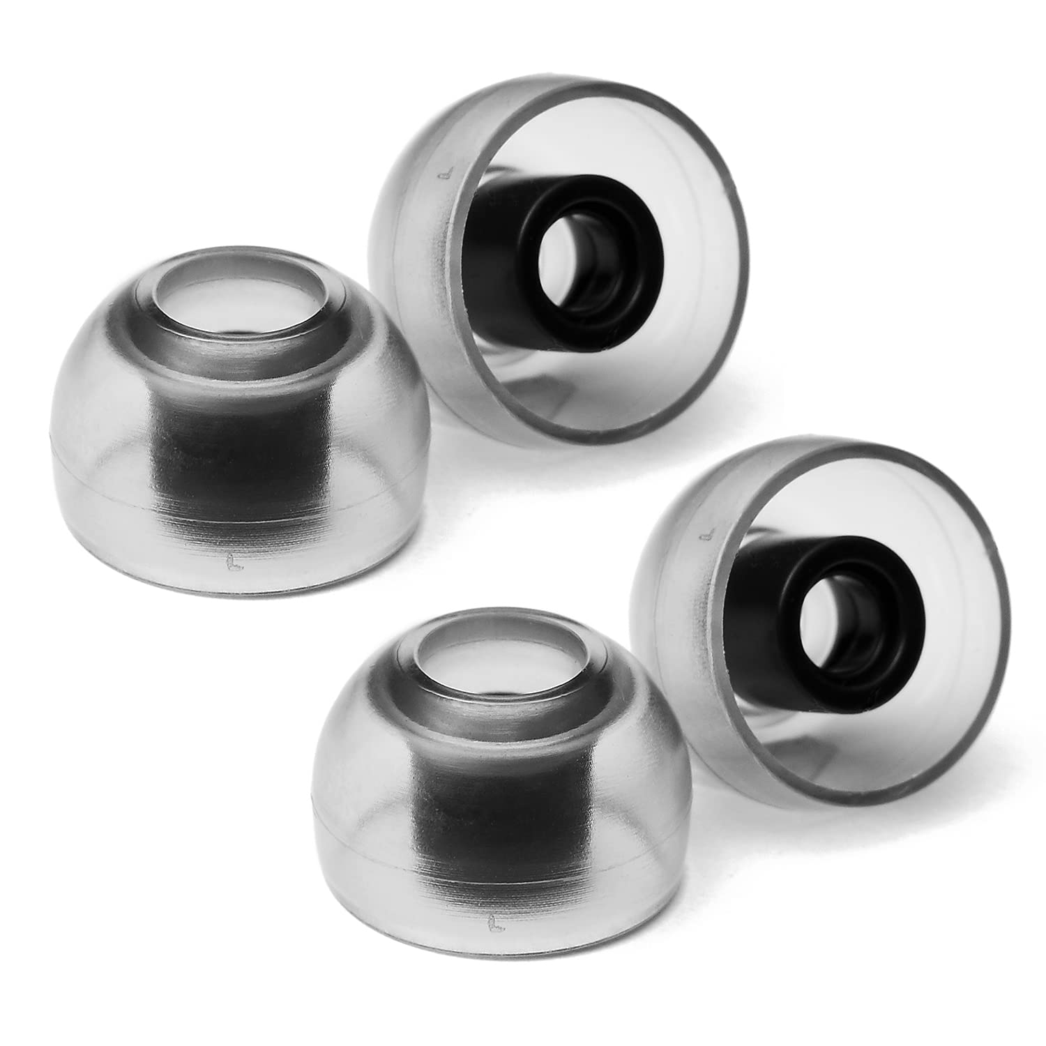 AZLA SednaEarfit Crystal Standard 2 Pairs (Size L) - Earbud Tips for Wireless Headphones - Noise Canceling Earbuds Replacement Tips - Eartips Compatible with Shure, Sony, Beats, Jabra, and JBL