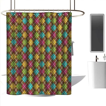 Amazon Com Coolteey Shower Curtains Grey Floral Geometric Bold