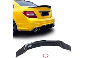 BDBO Rear Spoiler Wings for Mercedes Benz C Class W204 (2008-2014) C180 C200 C250 C300 C350 C63 4-Door Sedan Trunk Spoiler Wing Trunk Tail Rear Trunk Lid,Glossy Black - R Style Duckbill Spoiler