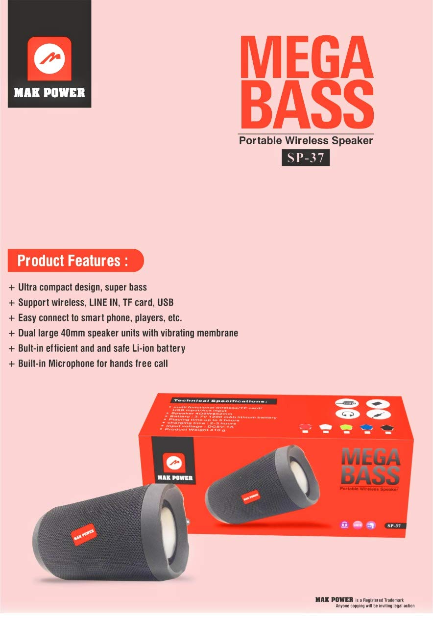 mak power bluetooth speaker price