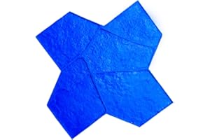 Wisconsin Flagstone Concrete Stamp Single by Walttools | Decorative Random Stone Tile, Rotational Pattern, Sturdy Polyurethane Texturing Mat, Realistic Detail (Rigid - Blue)