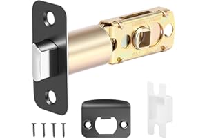 LYDODOKA Adjustable Door Latch Replacement, 45° Turning Angle Door Lock Deadlatch with 8mm Big Spindle Hole, 2-3/8'' or 2-3/4