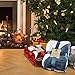 Genteele Sherpa Throw Blanket Super Soft Reversible Ultra Luxurious Plush Blanket, 50 x 60 inches, Rich Burgundy Red/White