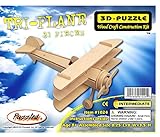 3-D Wooden Puzzle - Small Triplane Model -Affordable Gift for your Little One! Item #DCHI-WPZ-P074 by All4LessShop