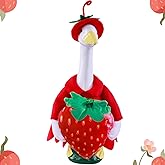Froklic Strawberry Porch Goose Outfits,2 Pcs Cute Fruit Goose Clothes for 23" Porch Cement & Plastic Goose Statue,Lawn Goose Costume Outdoor Yard Lawn Decor