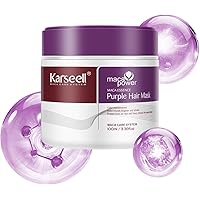 Karseell Purple Hair Mask, 100ml, Neutralizes Brass and Yellow Tones, For Blonde Silver Gray Hair