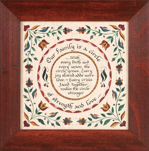 The Country Scribe Our Family is a Circle of Strength and Love (Full Verse) - Pennsylvania German Fraktur