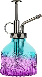 ZIUHEOA Plant Mister Glass Watering Spray Bottle 6.4 Tall 200ml Army Green