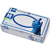 Medline SensiCare Ice Powder-Free Nitrile Exam Gloves, Size Medium, Box of 250